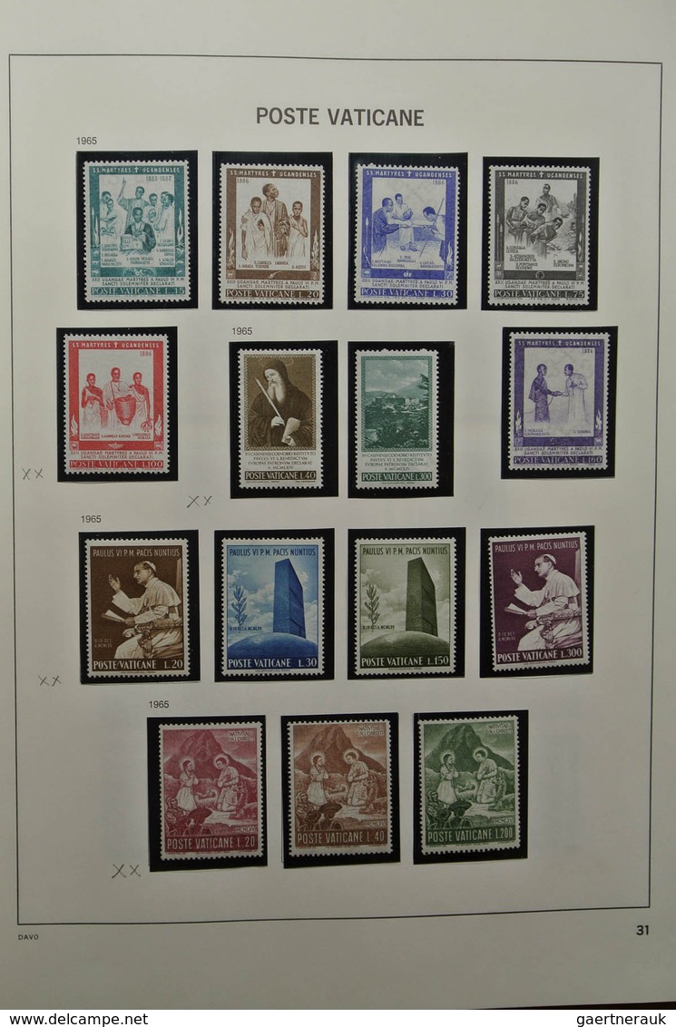 28471 Vatikan: 1929-1983. Nicely filled, mostly MNH and mint hinged collection Vatican 1929-1983 in Davo a