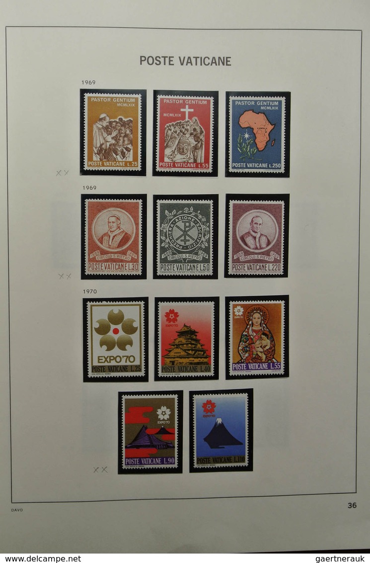 28471 Vatikan: 1929-1983. Nicely filled, mostly MNH and mint hinged collection Vatican 1929-1983 in Davo a