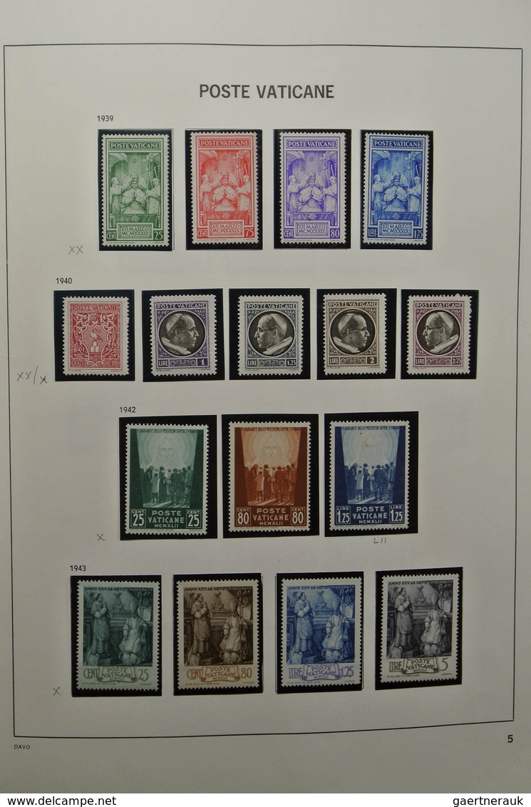 28471 Vatikan: 1929-1983. Nicely filled, mostly MNH and mint hinged collection Vatican 1929-1983 in Davo a