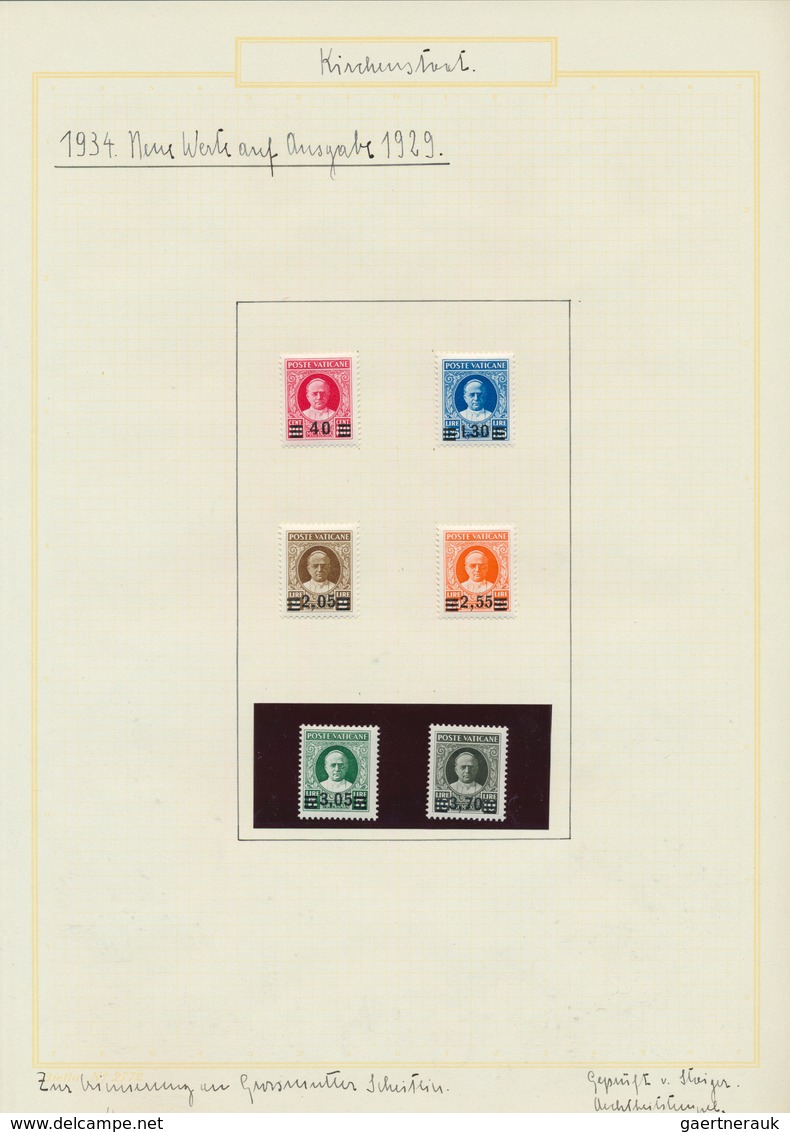 28477 Vatikan: 1929/1949, A Splendid Mint Collection Neatly Arranged On Album Pages, COMPLETE (main Cat. N - Lettres & Documents
