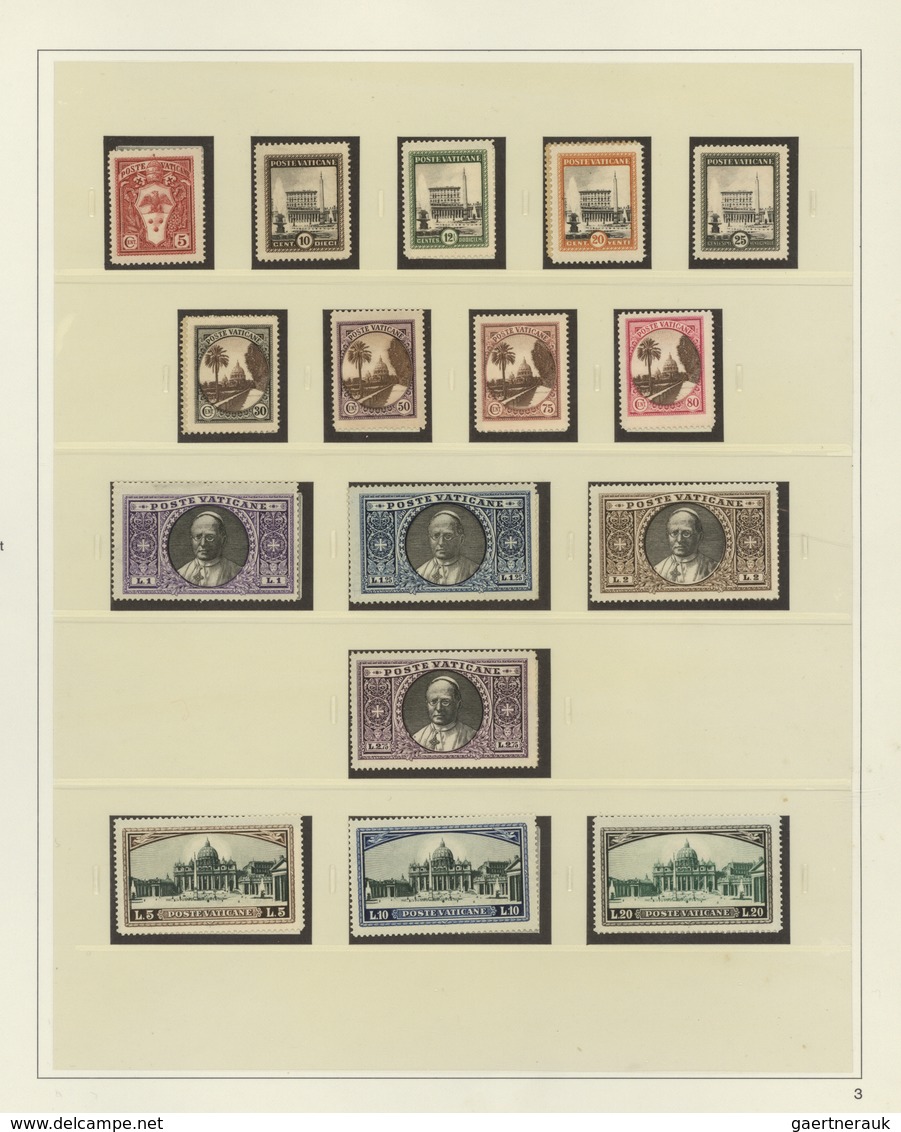 28481 Vatikan: 1929/2013, Useful Mnh Collection In Four Binders, The Time Apparently Complete In Main Numb - Lettres & Documents
