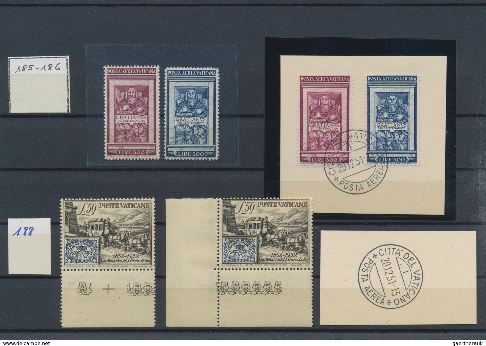 28484 Vatikan: 1929-83 Ca., Lagerbestand Auf C5-Steckkarten Prall Im Karton, Weitgehend Postfrisch Mit Seh - Lettres & Documents