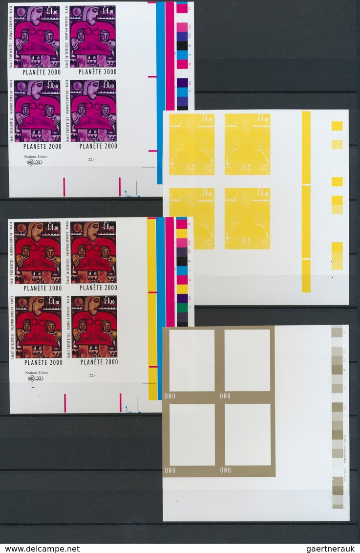 28509 Vereinte Nationen - Genf: 1990/2000 (ca). Umfangreiche Sammlung Mit über 2000 PROBEDRUCK-Marken Und - Neufs