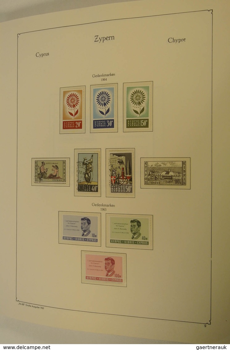 28522 Zypern: 1882-2005. Well filled, MNH, mint hinged and used collection Cyprus 1882-2005 in blanc album