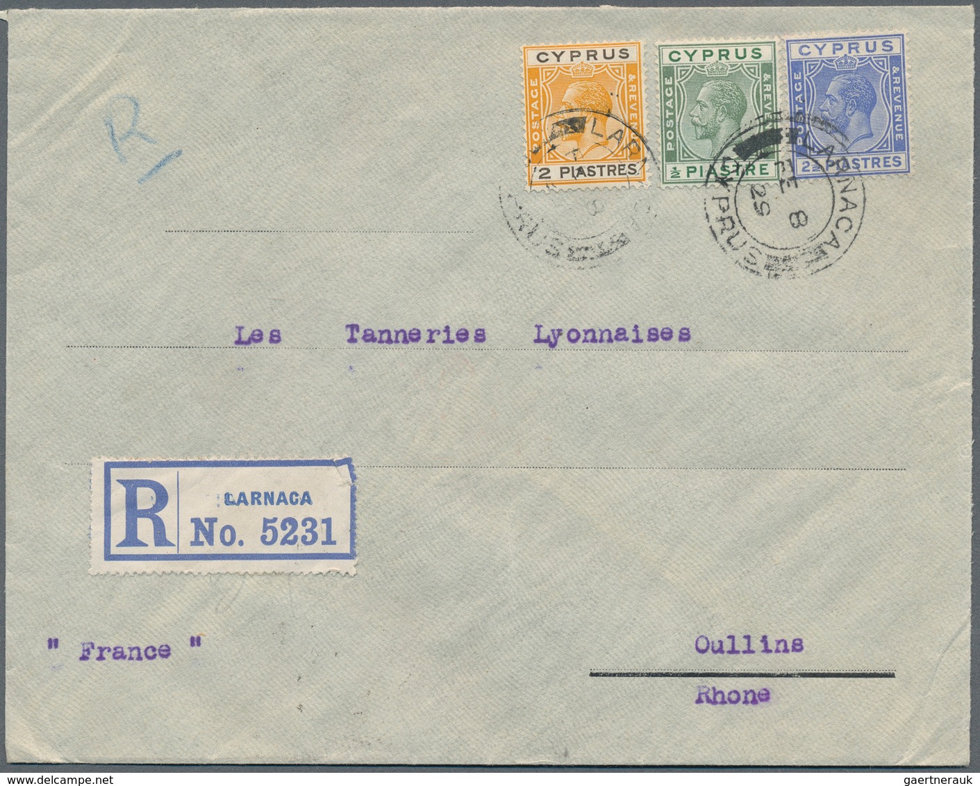 28525 Zypern: 1916/1932, KGV, Assortment Of 43 Commercial Covers To Foreign Destinations (plus Five Fronts - Autres & Non Classés