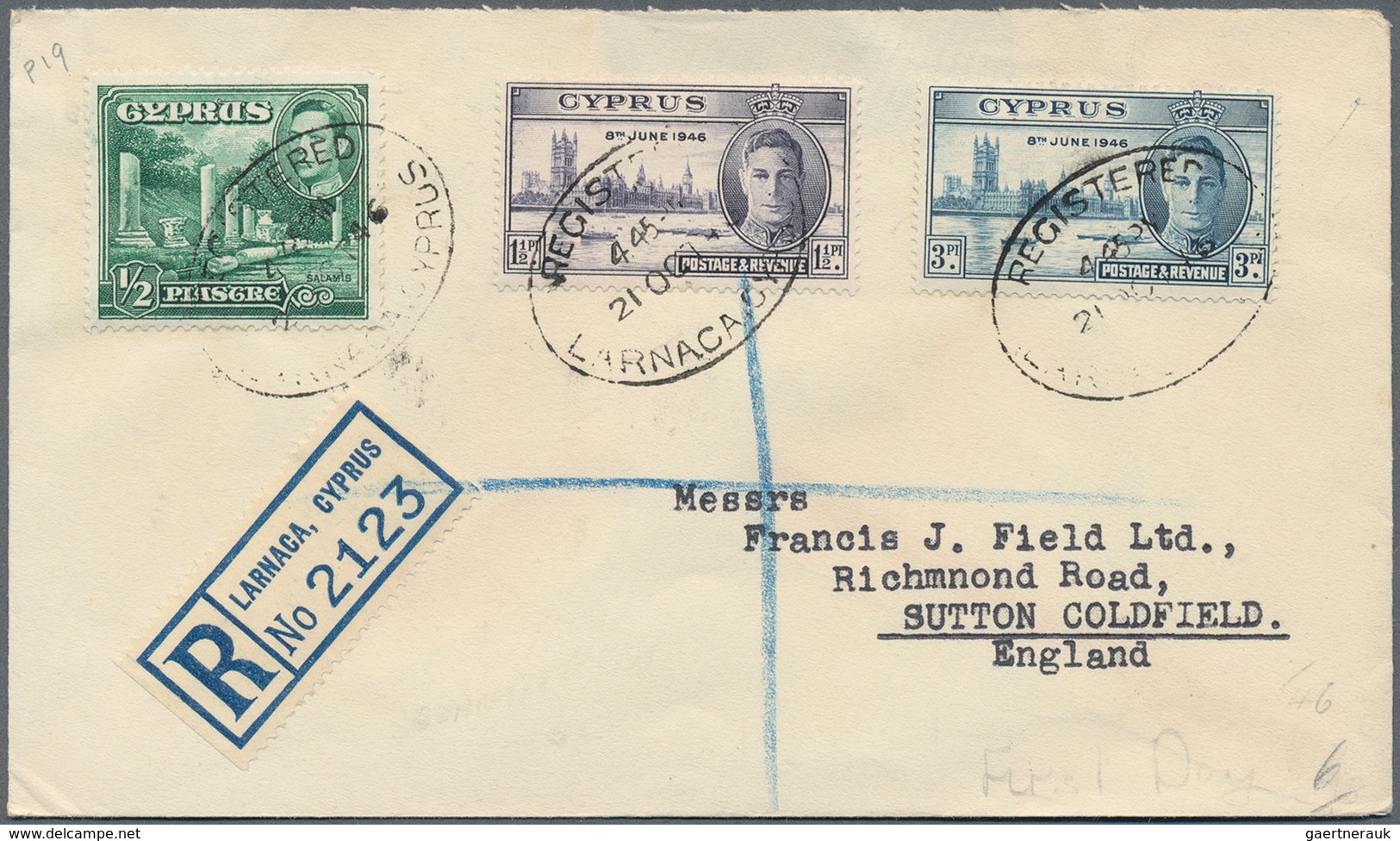 28528 Zypern: 1937/1957, KGVI, assortment of apprx. 115 (mainly commercial) covers, incl. registered and a