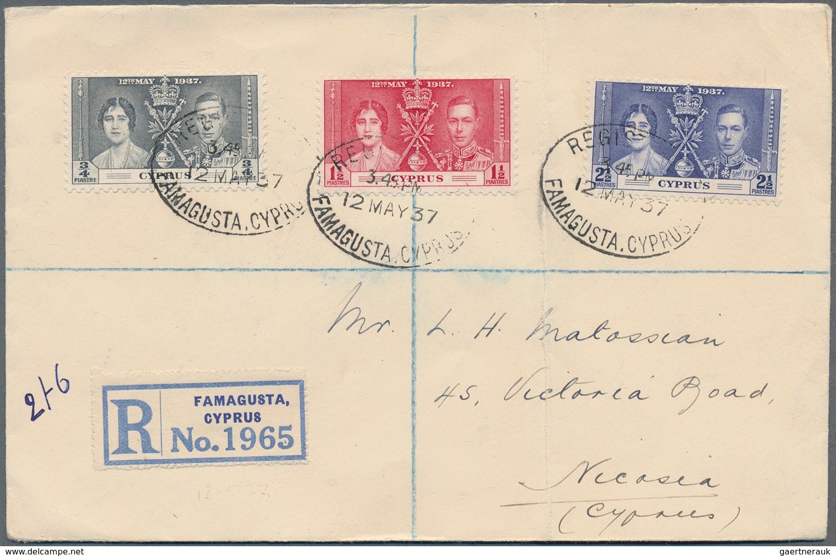 28528 Zypern: 1937/1957, KGVI, assortment of apprx. 115 (mainly commercial) covers, incl. registered and a