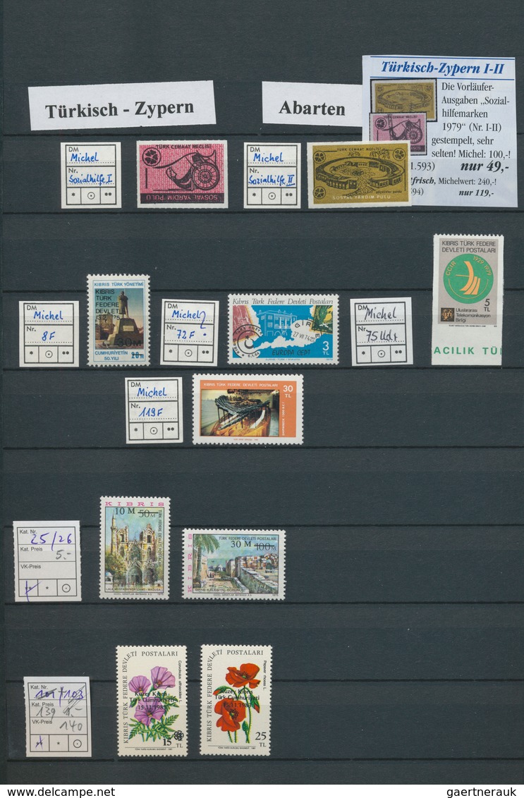 28529 Zypern: 1940/2004 (ca.), Cyprus/Turkish Cyprus, U/m Assortment Of Subtypes/varieties, E.g. 1944 1pi. - Autres & Non Classés