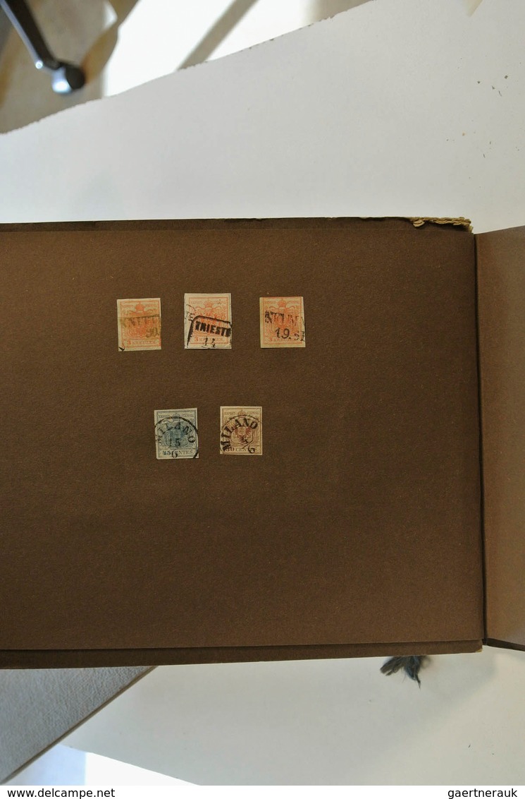 28541 Europa: Small classic collection Europe in 3 small photoalbums in cassette. Contains a.o. Italy, Den