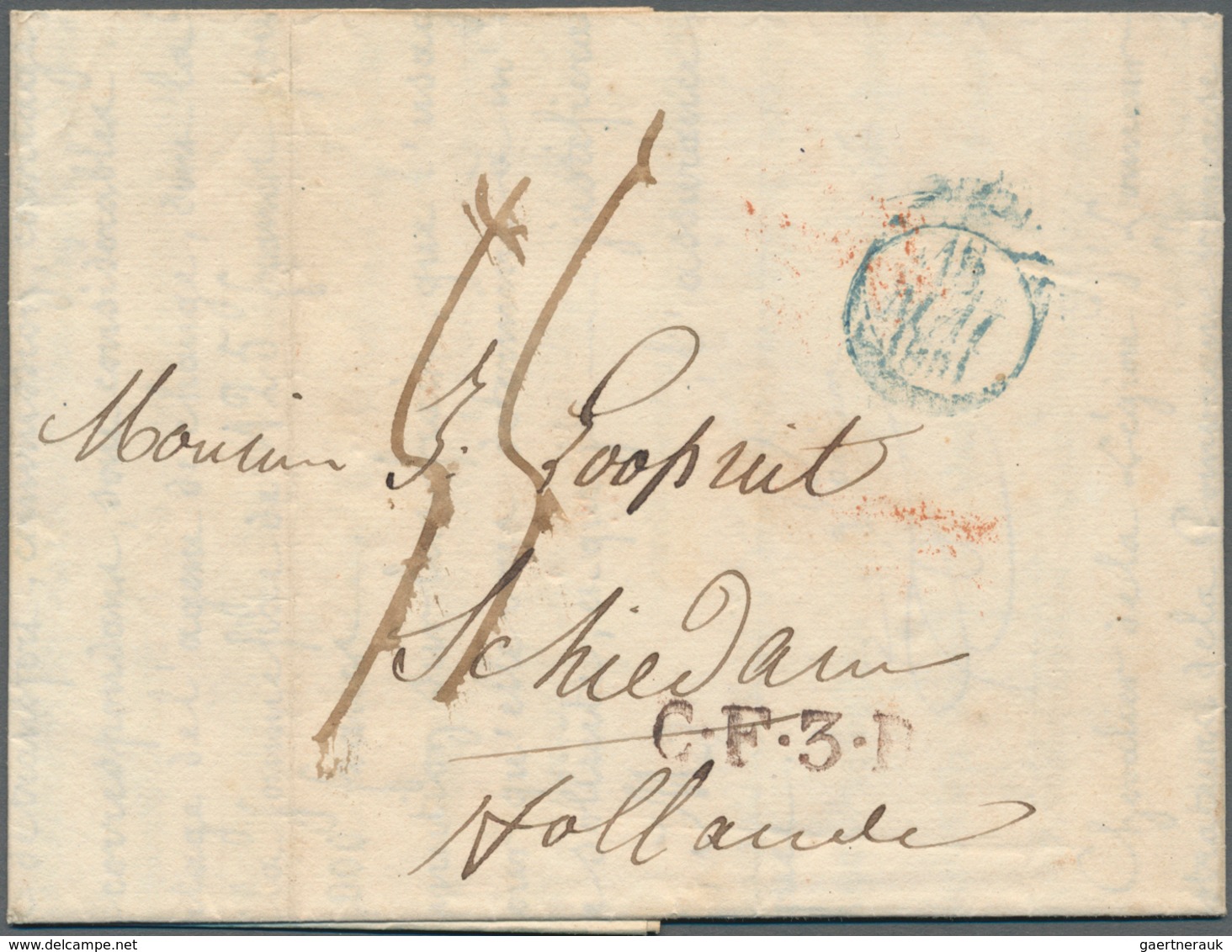 28549 Europa: 1800/1870, Interesting Lot Of Ca. 38 Folded Letters From BELGIUM (5), NETHERLAND (19), AUSTR - Autres - Europe