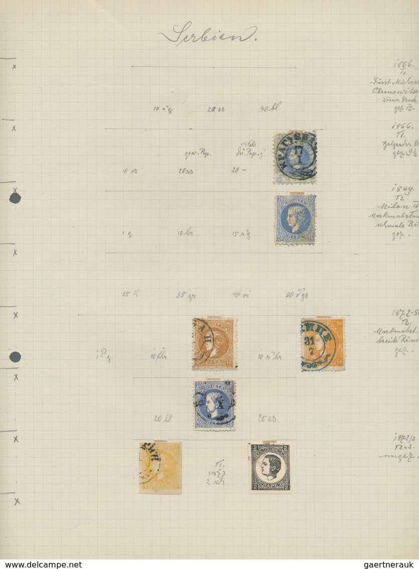 28555 Europa: 1850/1940 (ca.), Mainly Used Collection On Album Pages, Comprising E.g. France And Spain Cla - Autres - Europe