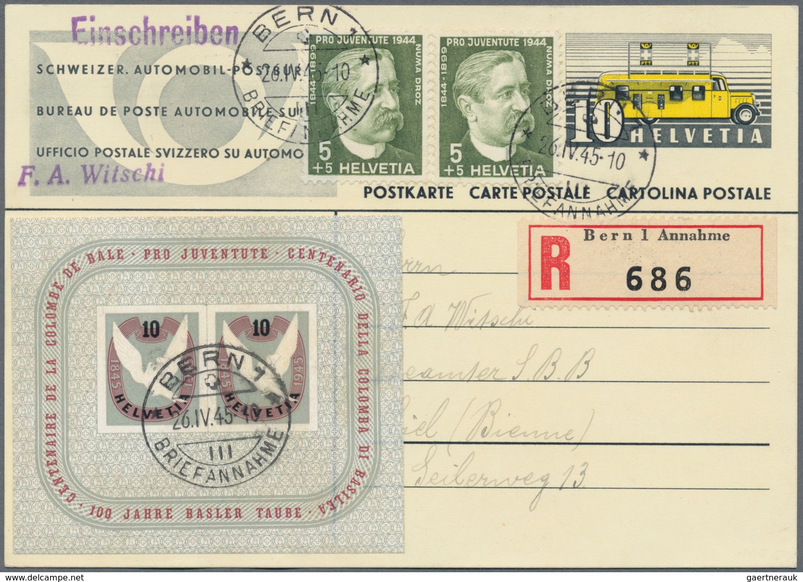 28575 Europa: 1872/1964, Partie Mit 23 Briefen, Karten Und GSK Inkl. Etwas Übersee, Dabei U.a. Schweiz Blo - Autres - Europe