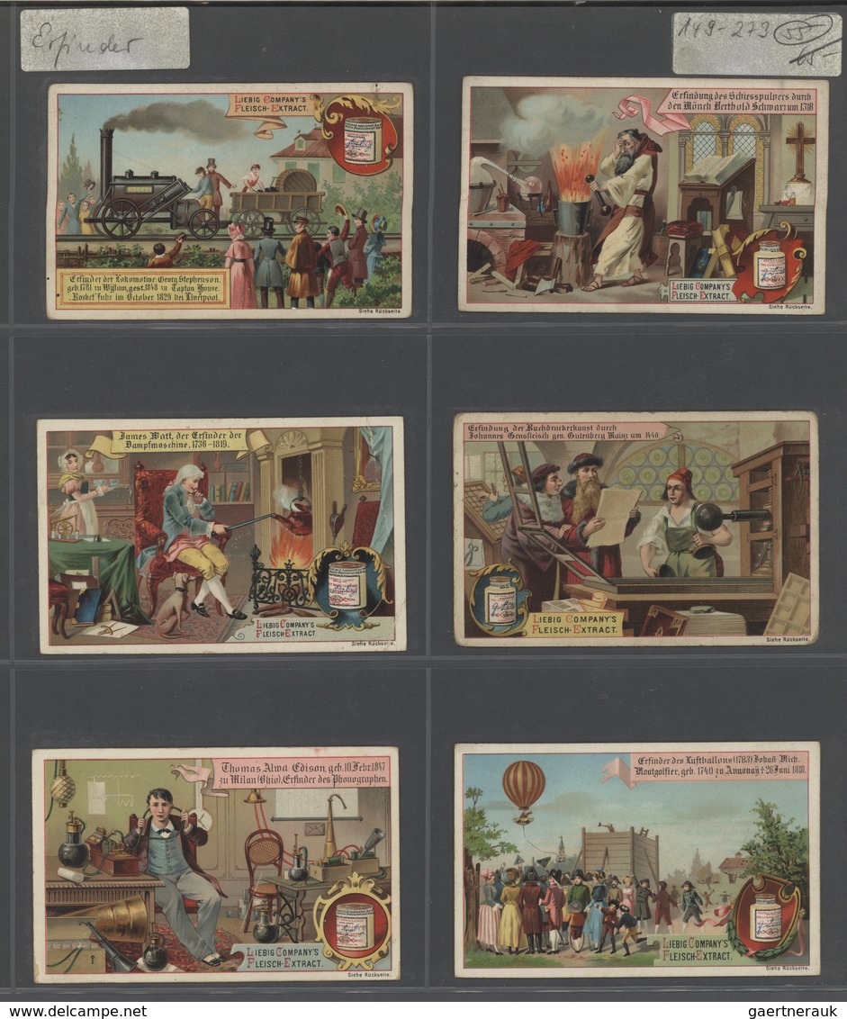 28580 Europa: 1880/1960 (ca.), Liebig trading cards, massive dealers stocks covering 95 albums and 39 boxe