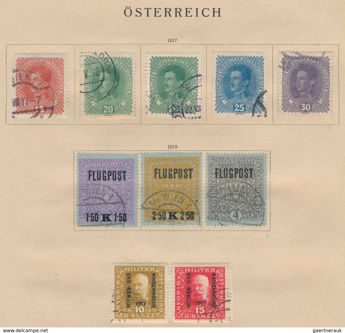 28588 Europa: 1915-1920, Interessante Sammlung In Zwei Kleinen Vordruck-Alben "Die Postwertzeichen Der Wel - Autres - Europe