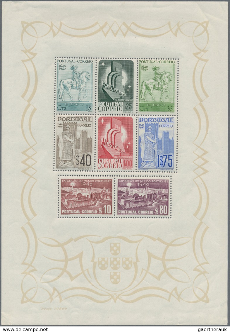 28592 Europa: 1925-1949, Blöcke Frankreich 1 Bis 4, Schweiz Bl. 9 Und Portugal Bl. 1 Und 2, Zum Teil Klein - Autres - Europe