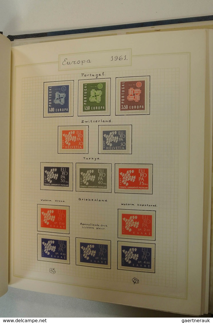 28598 Europa: 1956/72: Nice, somewhat specialised, MNH collection United Europe 1956-1972 in blanc album.