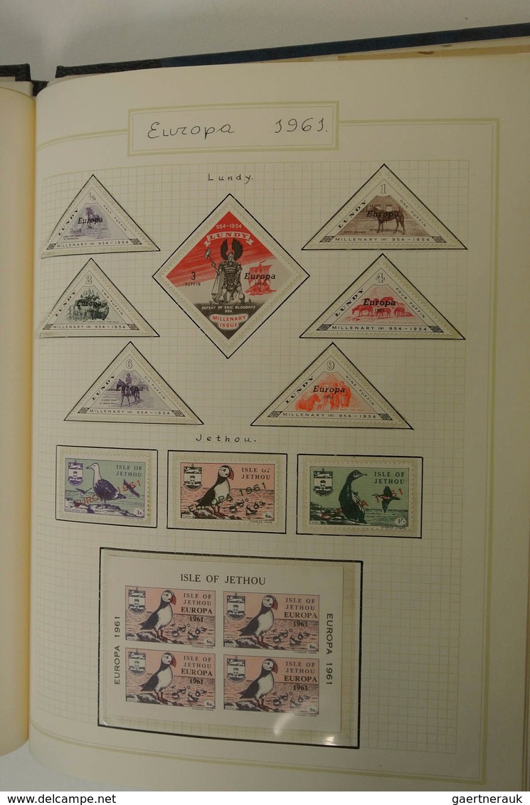 28598 Europa: 1956/72: Nice, somewhat specialised, MNH collection United Europe 1956-1972 in blanc album.