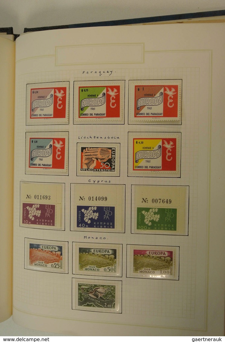 28598 Europa: 1956/72: Nice, somewhat specialised, MNH collection United Europe 1956-1972 in blanc album.