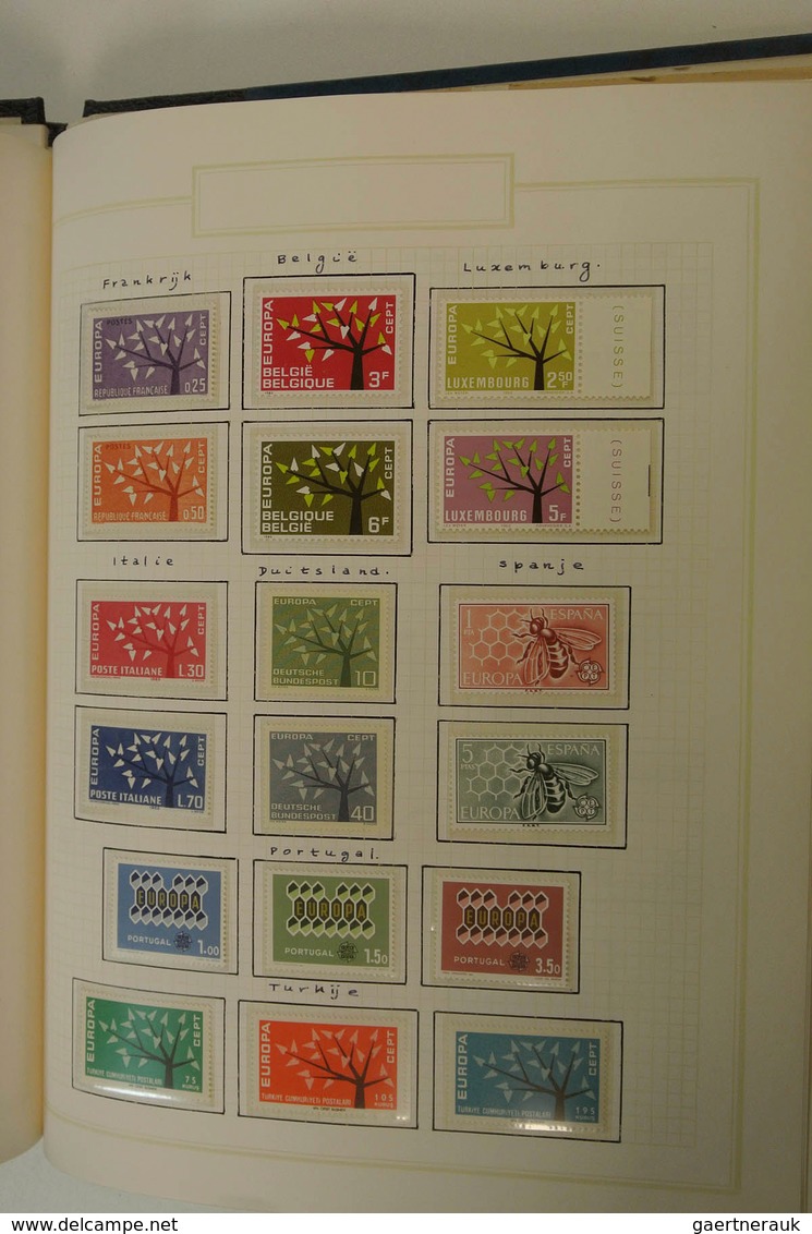 28598 Europa: 1956/72: Nice, somewhat specialised, MNH collection United Europe 1956-1972 in blanc album.