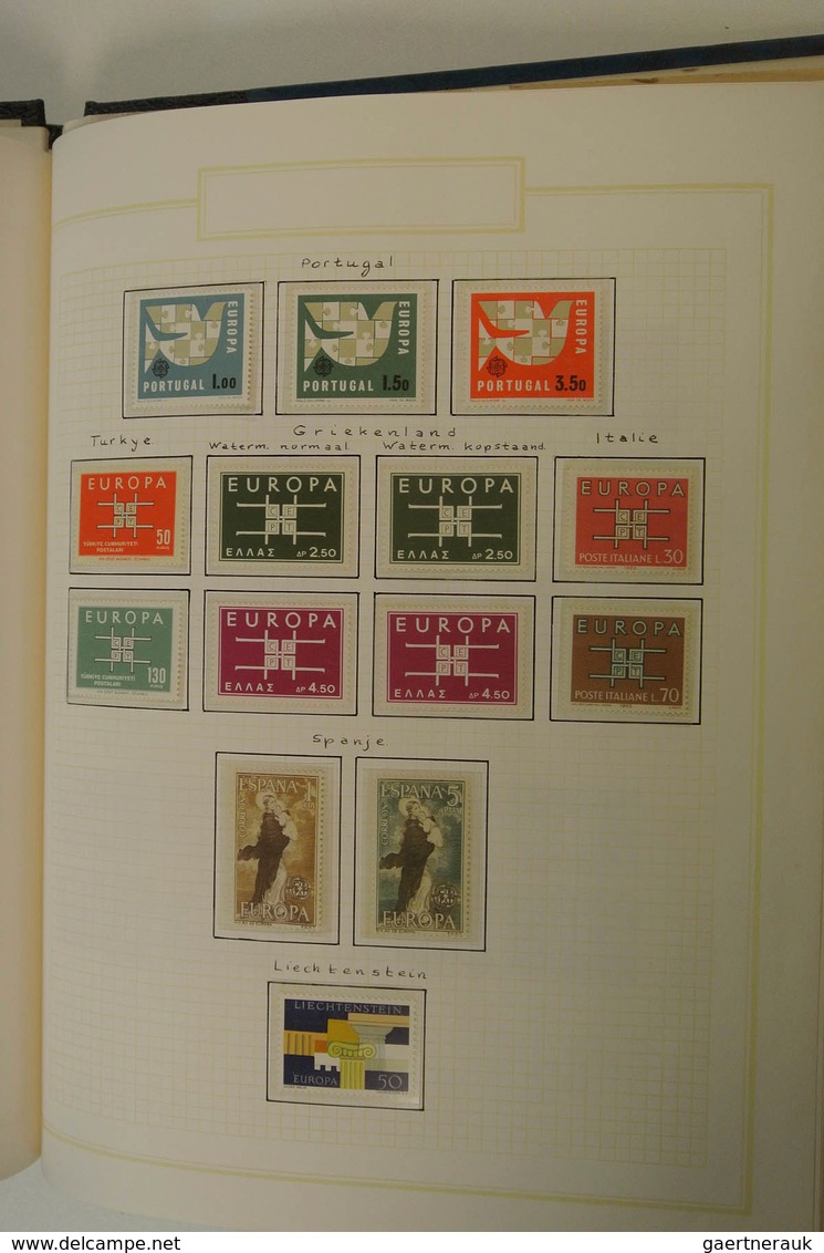 28598 Europa: 1956/72: Nice, somewhat specialised, MNH collection United Europe 1956-1972 in blanc album.