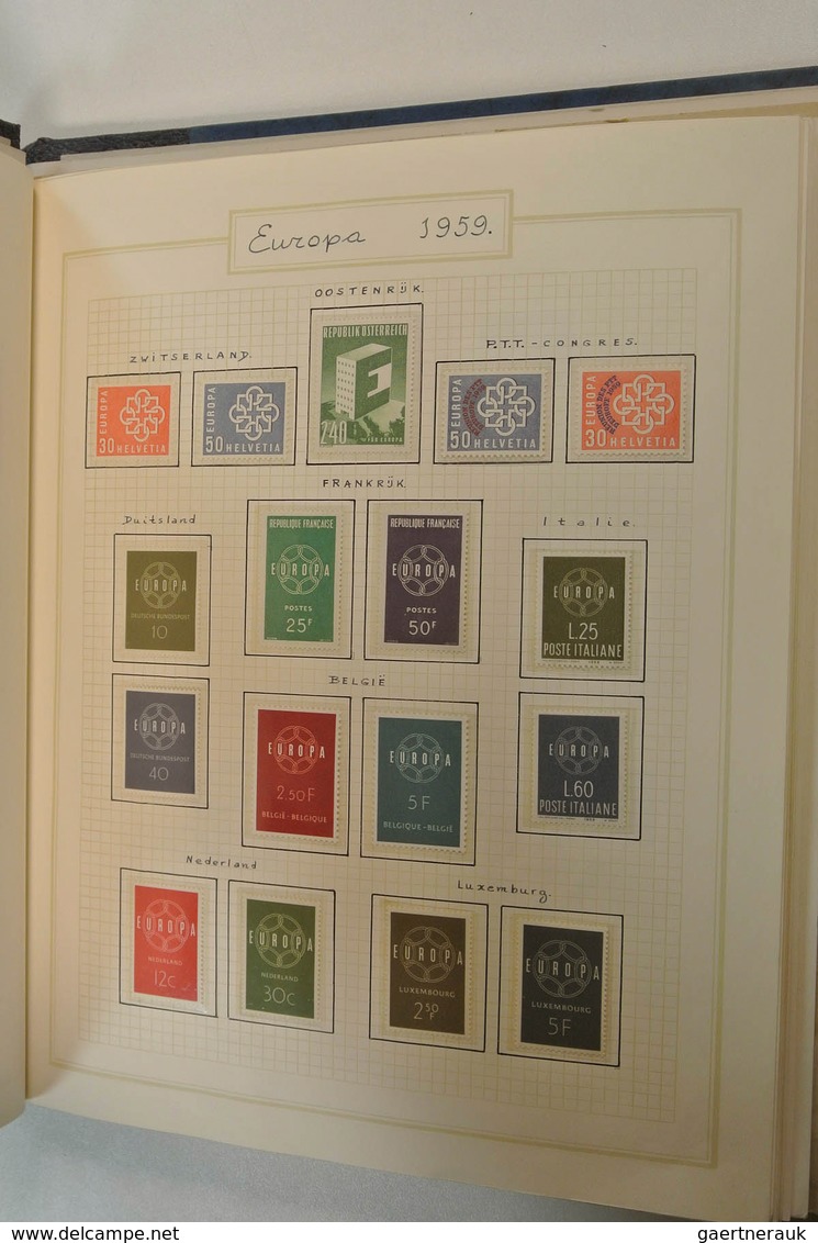 28598 Europa: 1956/72: Nice, somewhat specialised, MNH collection United Europe 1956-1972 in blanc album.