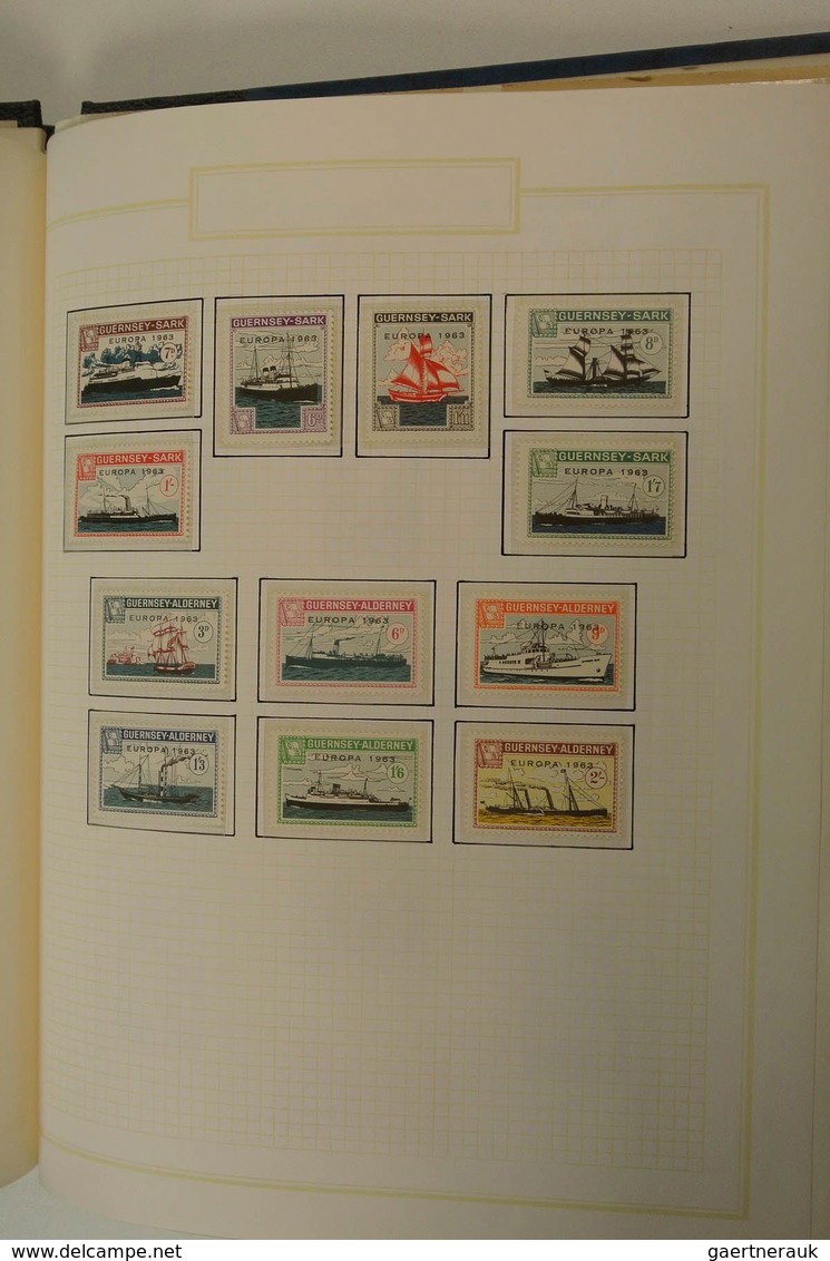 28598 Europa: 1956/72: Nice, somewhat specialised, MNH collection United Europe 1956-1972 in blanc album.