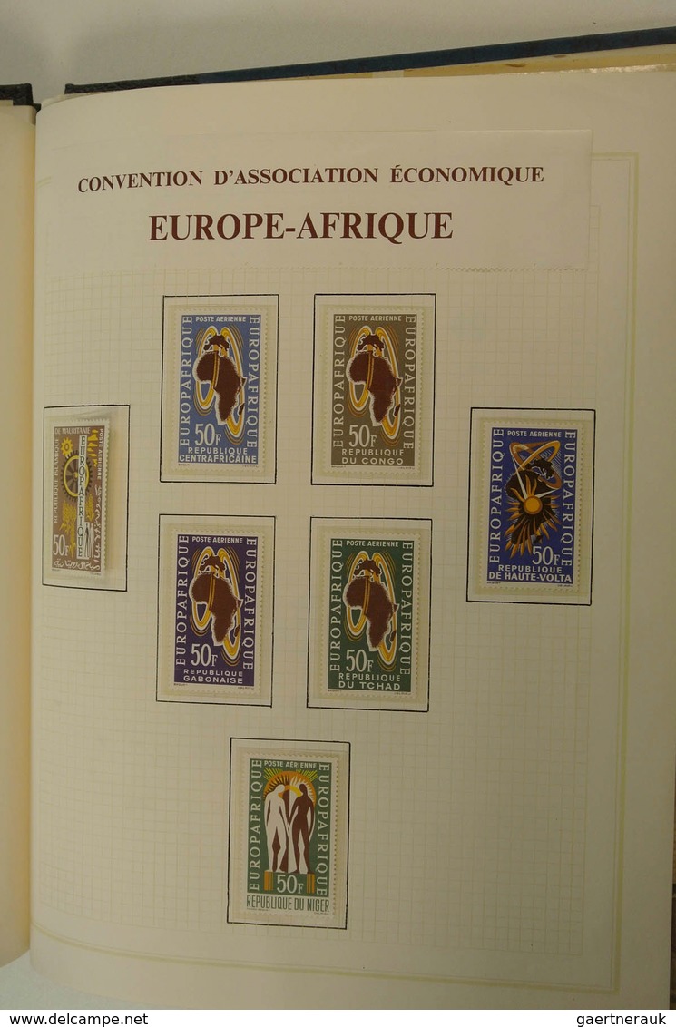 28598 Europa: 1956/72: Nice, somewhat specialised, MNH collection United Europe 1956-1972 in blanc album.