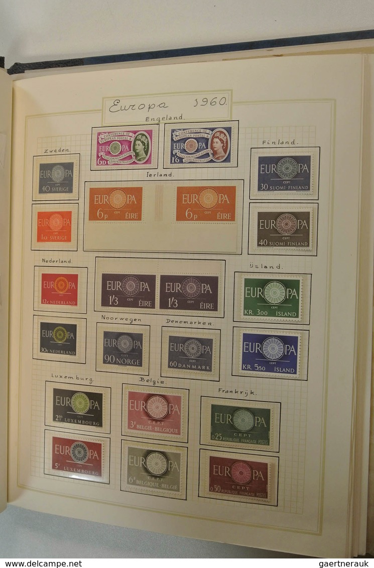 28598 Europa: 1956/72: Nice, somewhat specialised, MNH collection United Europe 1956-1972 in blanc album.