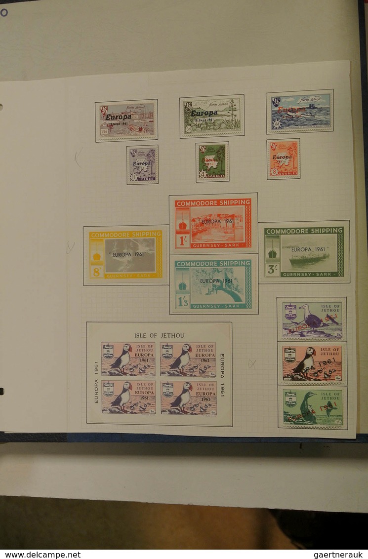 28598 Europa: 1956/72: Nice, somewhat specialised, MNH collection United Europe 1956-1972 in blanc album.