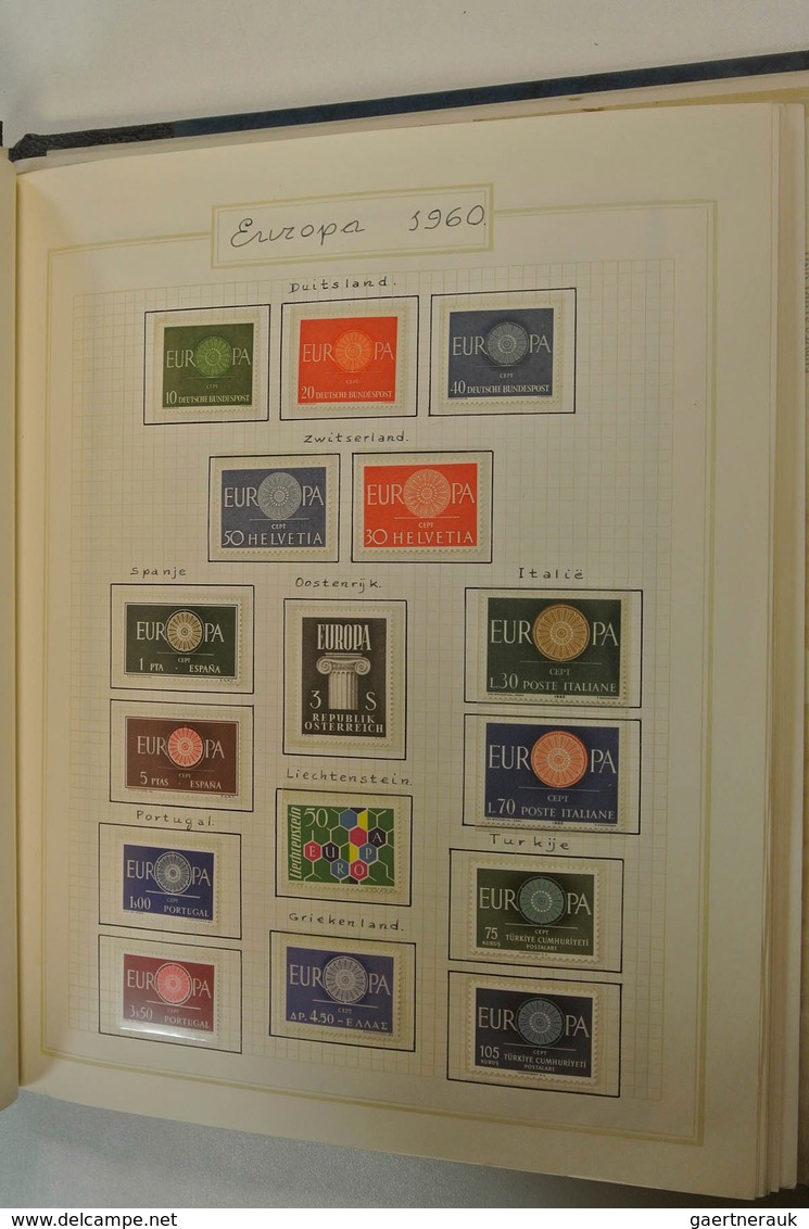 28598 Europa: 1956/72: Nice, somewhat specialised, MNH collection United Europe 1956-1972 in blanc album.