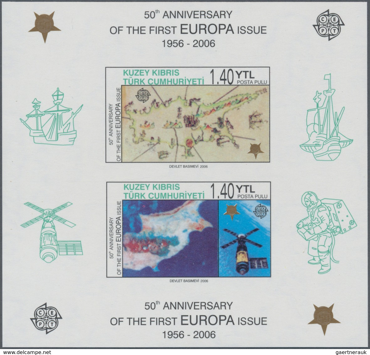 28605 Europa: 2006, "50 JAHRE EUROPAMARKEN". Posten Mit Den Ausgaben Von 13 Ländern, Postfrisch Und Je 1.0 - Autres - Europe