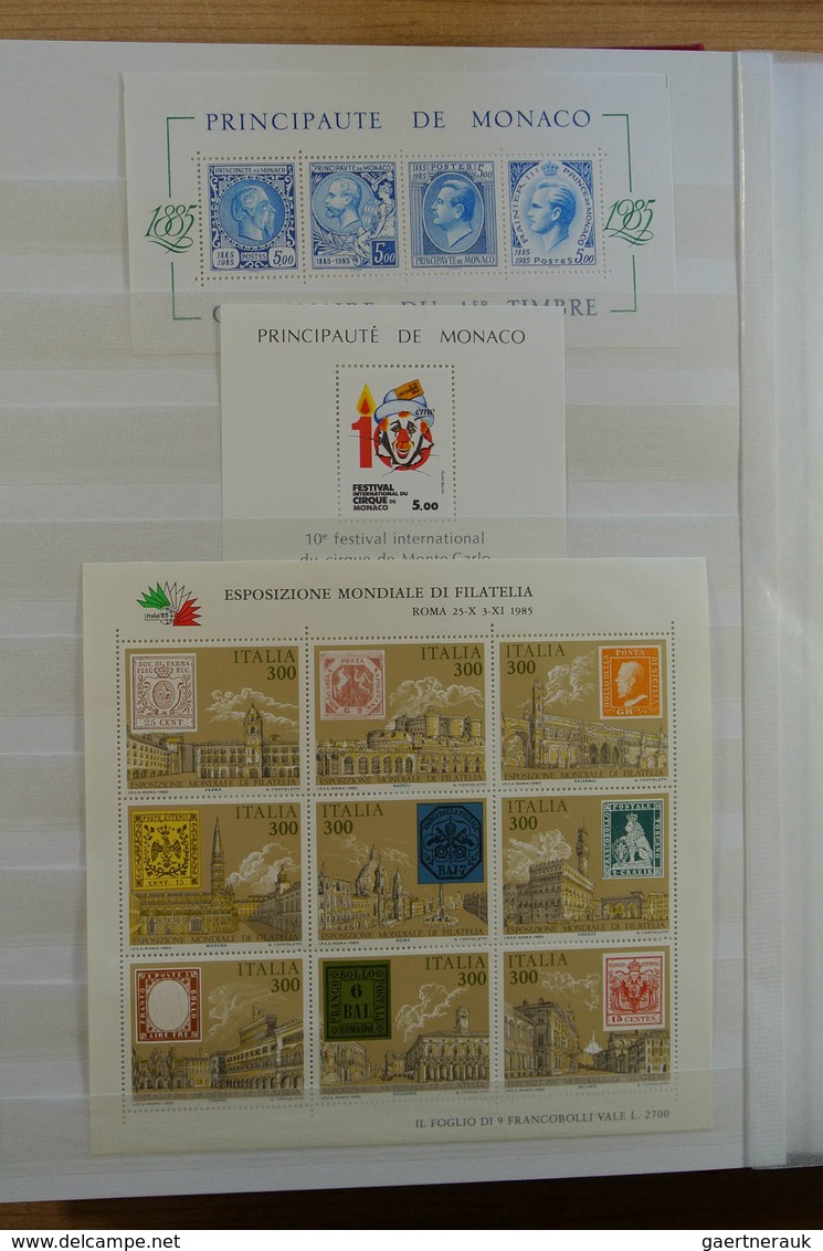 28626 Europa - West: Collection of ca. 550 MNH souvenir sheets (and some stampbooklets) of Western Europe