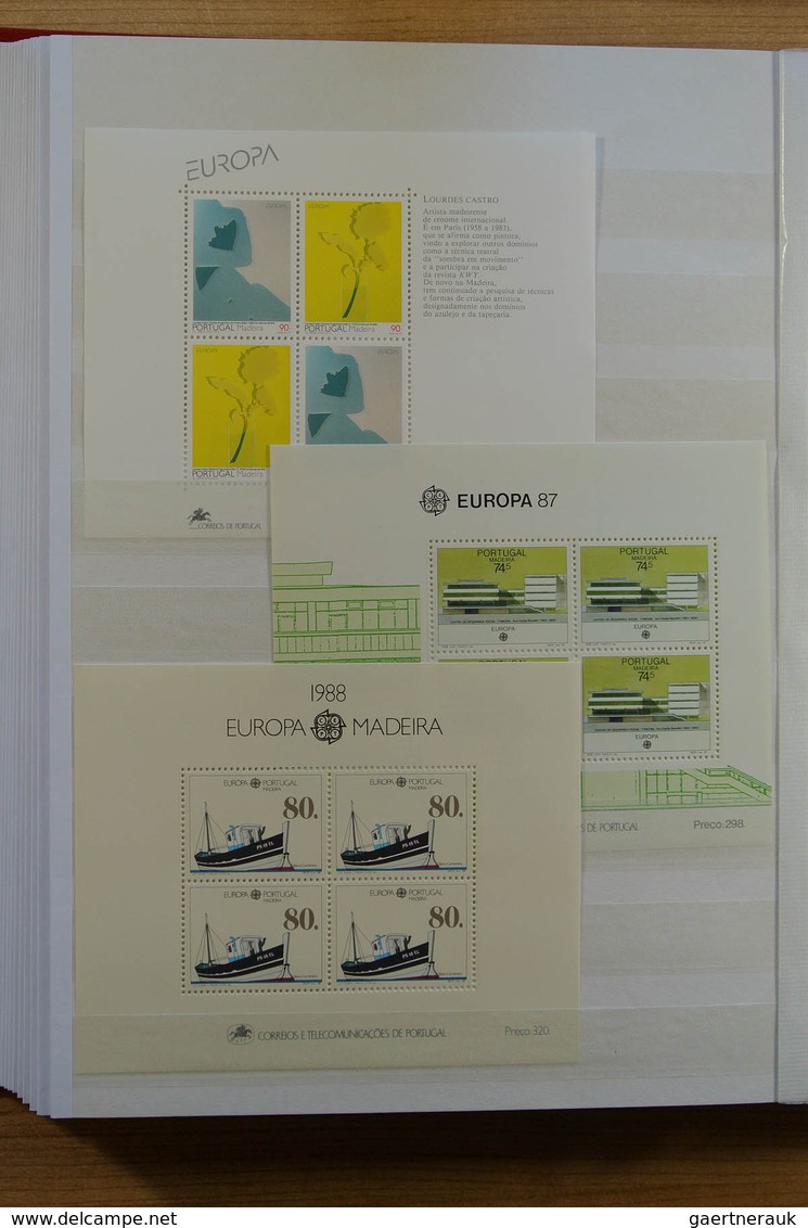 28626 Europa - West: Collection of ca. 550 MNH souvenir sheets (and some stampbooklets) of Western Europe