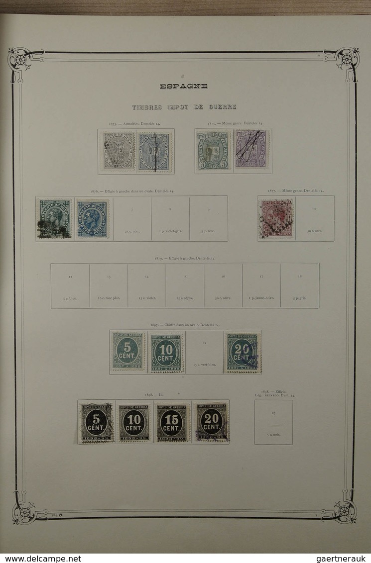 28628 Europa - West: ca. 1850-1935. Mostly used collection Western Europe 1850-1935 in 2 old large Yvert a