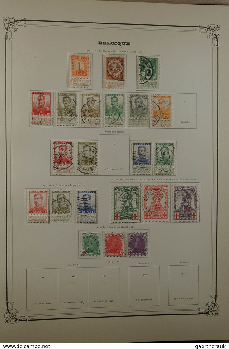 28628 Europa - West: ca. 1850-1935. Mostly used collection Western Europe 1850-1935 in 2 old large Yvert a