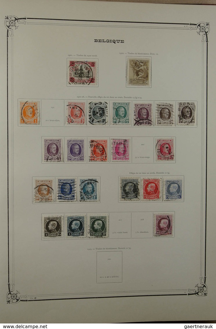 28628 Europa - West: ca. 1850-1935. Mostly used collection Western Europe 1850-1935 in 2 old large Yvert a