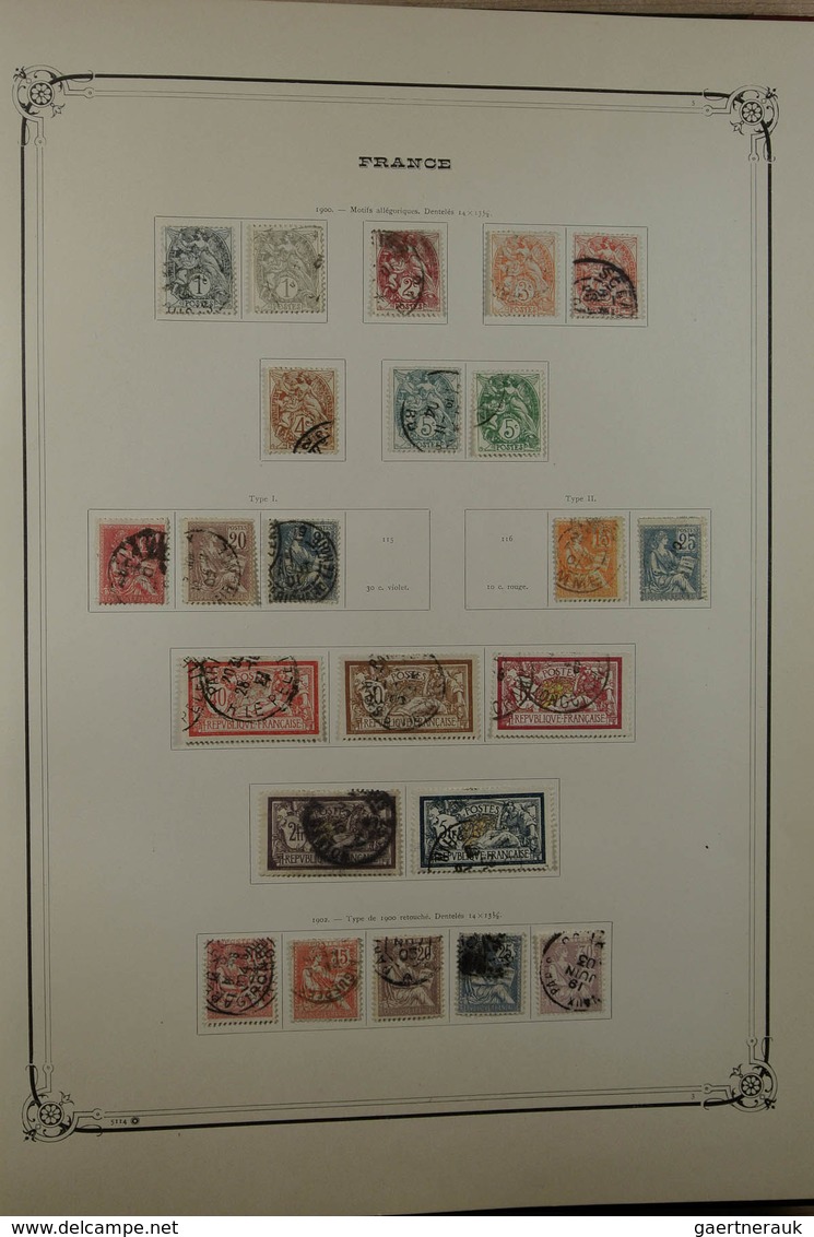28628 Europa - West: ca. 1850-1935. Mostly used collection Western Europe 1850-1935 in 2 old large Yvert a
