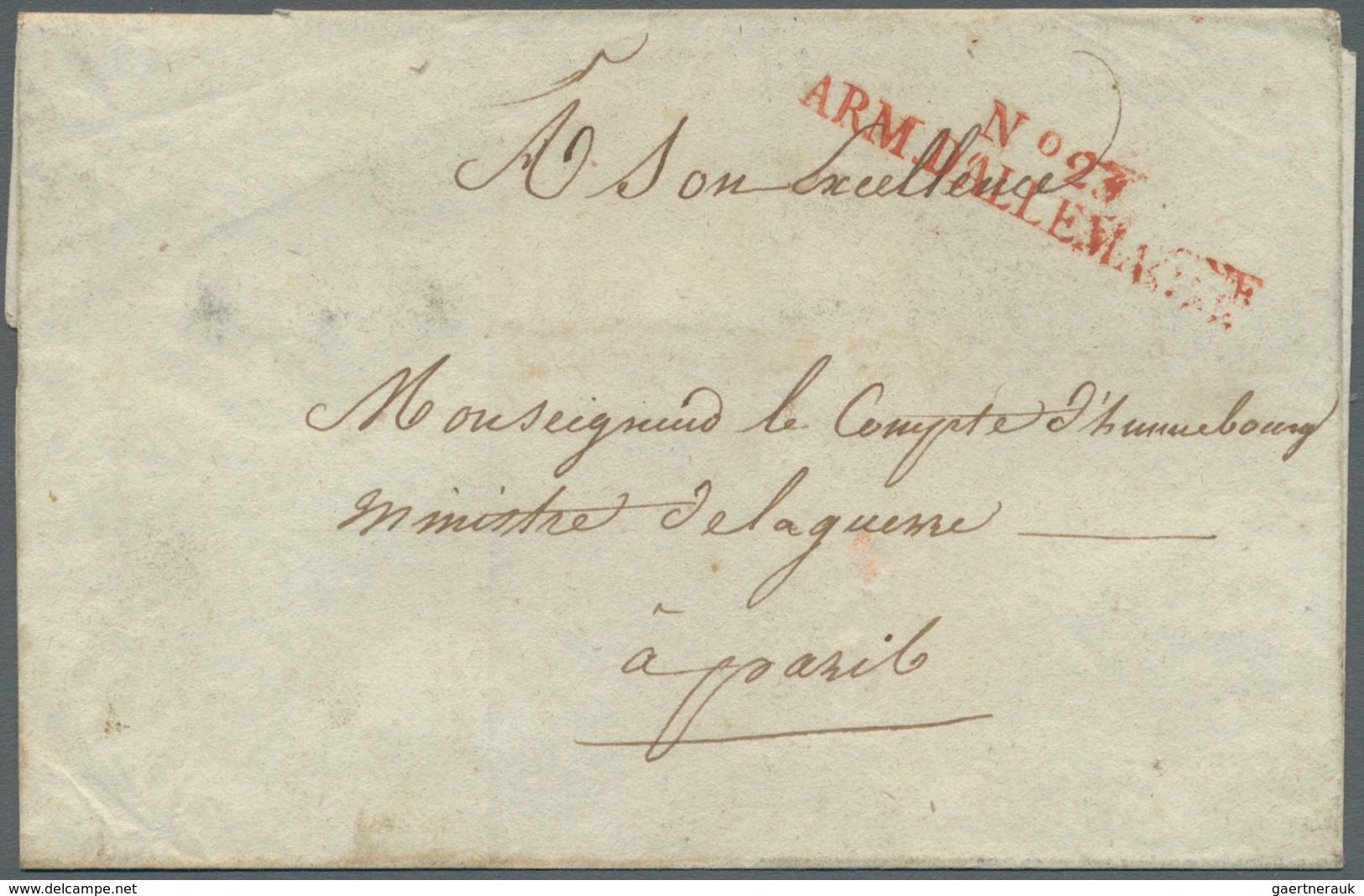 28631 Europa - West: 1893/1813, interessante Sammlung "Französische Armeepost" in Europa mit ca. 70 Briefe