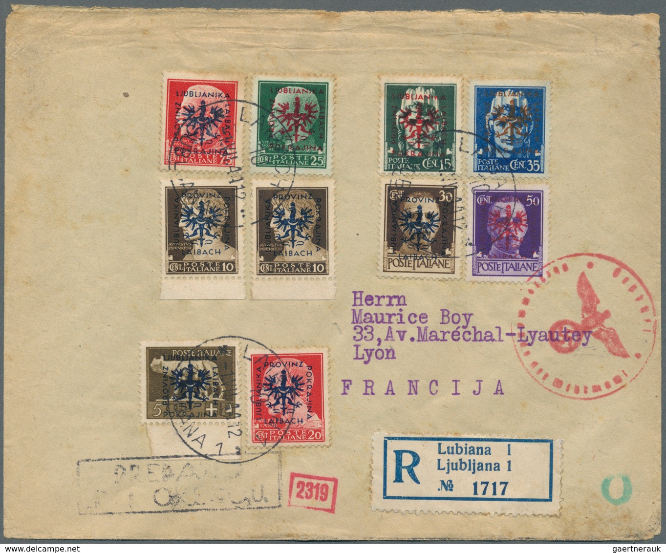 28634 Europa - West: 1940/45, Ca. 25 Briefe, Karten Und Ganzsachen Mit Schwerpunkt Italien Und Dt. Bes. II - Autres - Europe