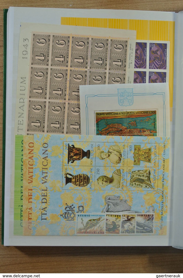 28639 Europa - West: Stockbook with mostly MNH souvenir sheets of various Western European countries, incl