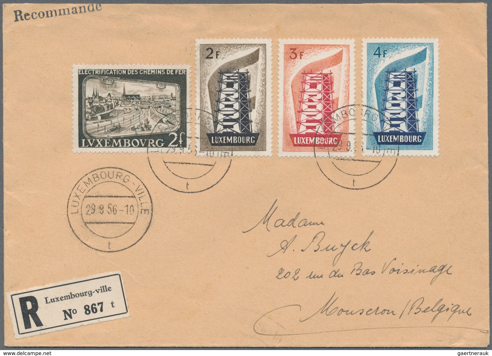 28646 Europa-Union (CEPT): 1952/60, kleine Spezial-Sammlung der Anfangsausgaben mit besseren FDC, Gedenblä