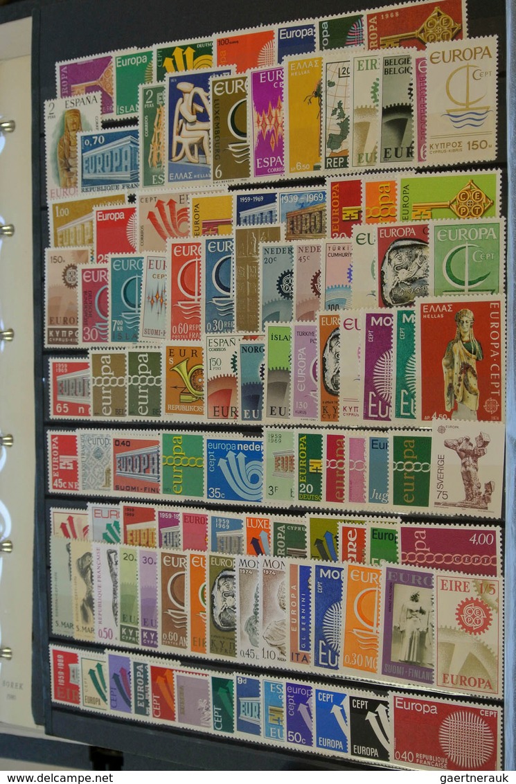 28689 Europa-Union (CEPT): 1956/96: Mostly MNH collection Europe CEPT 1956-1996 in 5 albums and also 3 sto