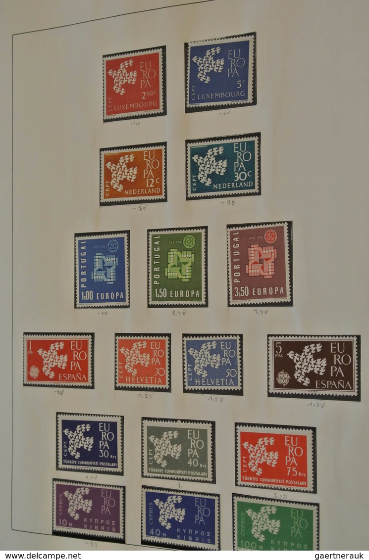 28689 Europa-Union (CEPT): 1956/96: Mostly MNH collection Europe CEPT 1956-1996 in 5 albums and also 3 sto