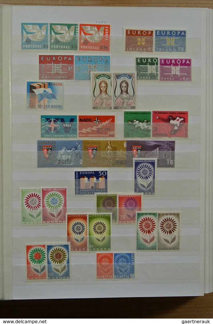 28691 Europa-Union (CEPT): 1956-1992. Well Filled, Mostly MNH Collection United Europe 1956-1992 In 2 Stoc - Autres - Europe