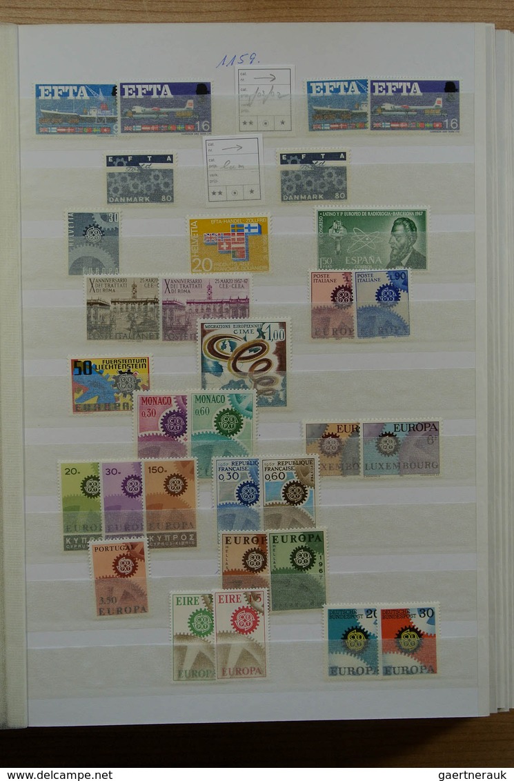 28691 Europa-Union (CEPT): 1956-1992. Well filled, mostly MNH collection United Europe 1956-1992 in 2 stoc