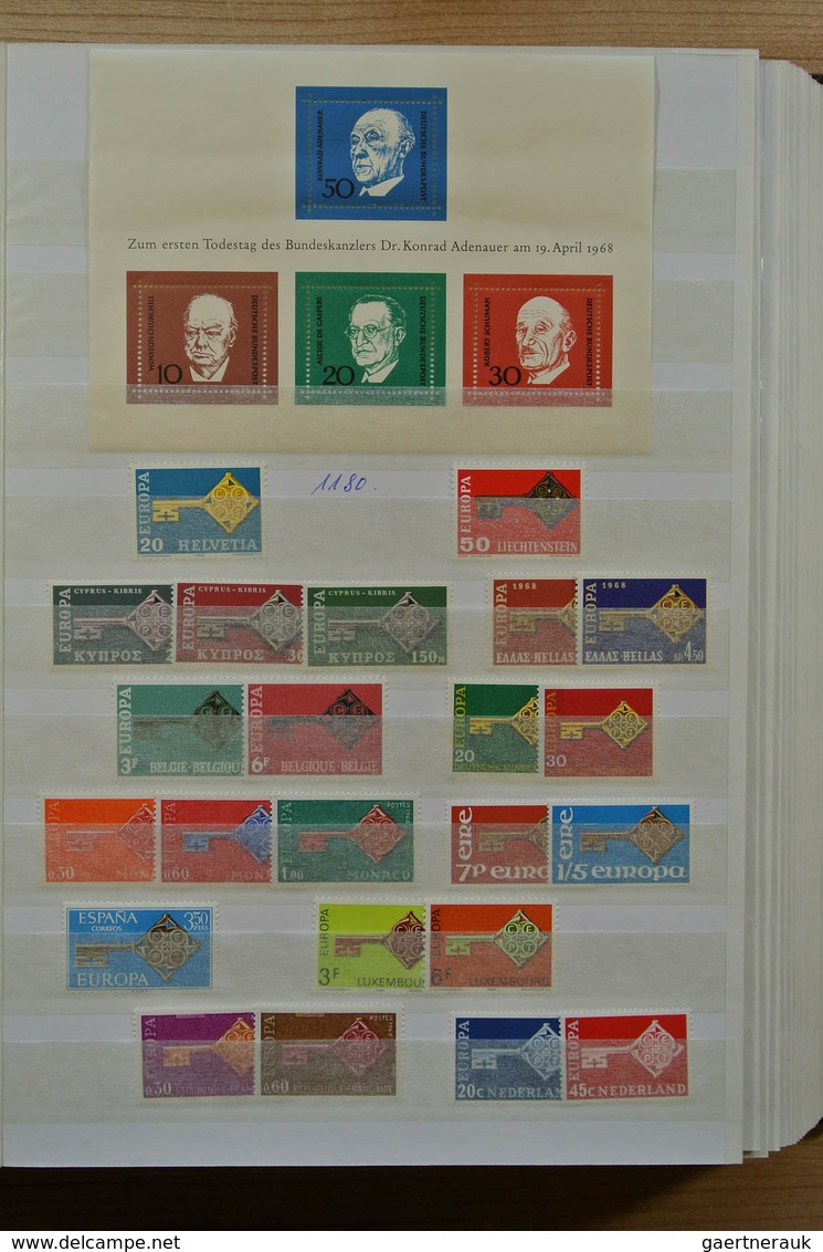 28691 Europa-Union (CEPT): 1956-1992. Well filled, mostly MNH collection United Europe 1956-1992 in 2 stoc