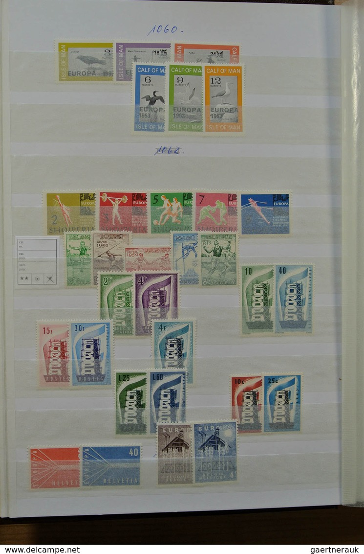 28691 Europa-Union (CEPT): 1956-1992. Well filled, mostly MNH collection United Europe 1956-1992 in 2 stoc