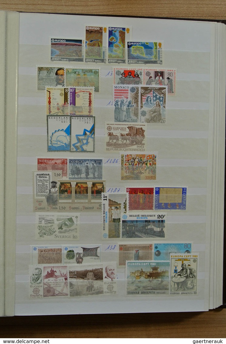 28691 Europa-Union (CEPT): 1956-1992. Well filled, mostly MNH collection United Europe 1956-1992 in 2 stoc