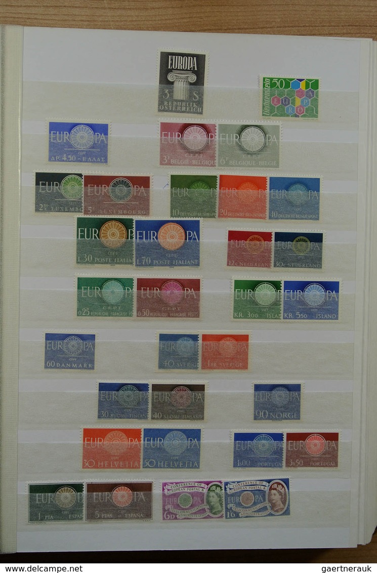 28691 Europa-Union (CEPT): 1956-1992. Well filled, mostly MNH collection United Europe 1956-1992 in 2 stoc