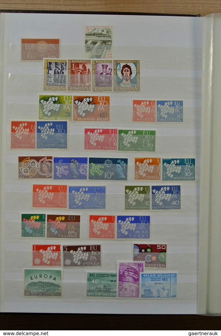 28691 Europa-Union (CEPT): 1956-1992. Well filled, mostly MNH collection United Europe 1956-1992 in 2 stoc